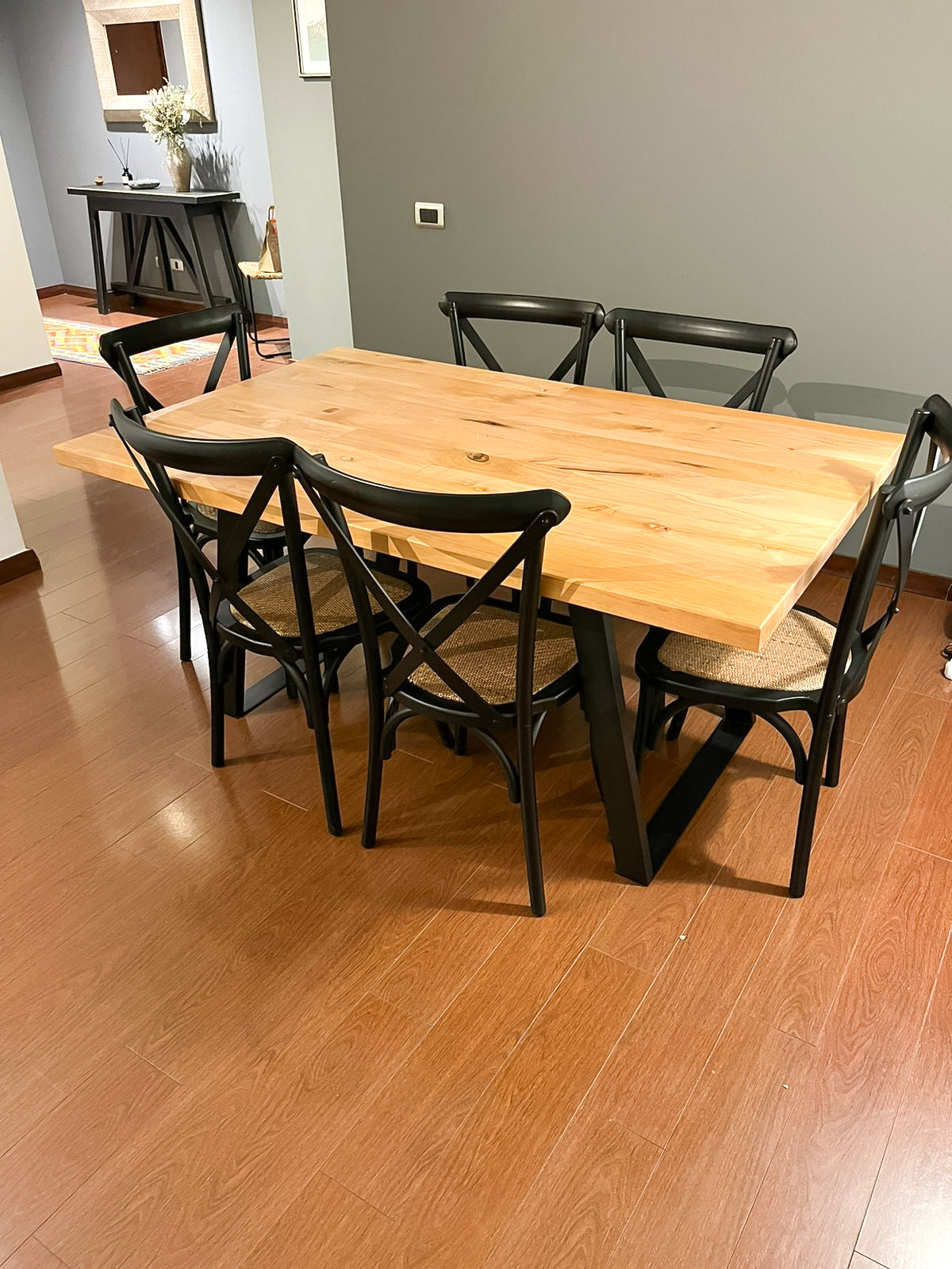 Mesa Comedor Linares Madera y Fierro